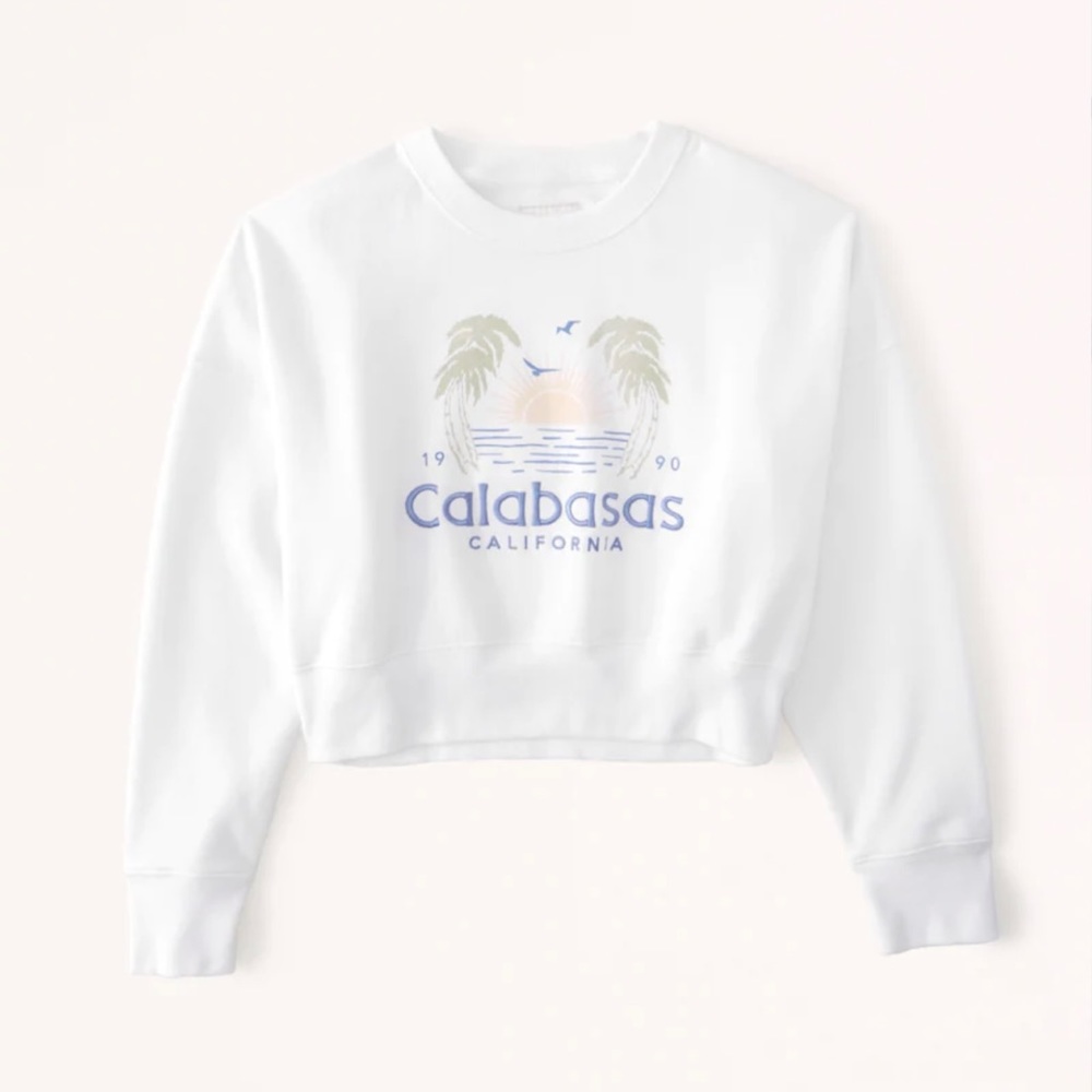 Abercrombie cropped sweatshirt xxs